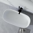 thumbnail image 6 of Topcobe 51" Freestanding Bathtub Resin Stone Soaking Bathtub Solid Surface Modern Tubs with Overflow and Pop-Up Drain in White, Bathroom Tub, Modern Bath Tubs, Freestanding Bathtubs, 6 of 11