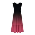 thumbnail image 4 of 2025 Long Spaghetti Strap Maxi Dresses for Women Summer,Sleeveless Gradient Maxi Dresses for Plus Size Women,Casual Round Neck Beach Sundresses Swing Dress,Women Flowy Tiered Maxi Beach Dress, 4 of 5