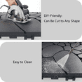 thumbnail image 5 of Tigbond Interlocking Floor Tiles 12"x12" - Snap Together Waterproof Plastic Deck Tiles for Patio,Garage,Poolside,Balcony | DIY Outdoor Pavers,Easy No-Tool Installation, 5 of 8