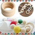 thumbnail image 6 of 40Pcs 40mm/1.57 inch Unfinished Solid Wooden Rings Round Natural Wood Rings Macrame Wooden Rings for DIY Craft Pendant Connectors Rings Jewelry Making Christmas Ornaments, 6 of 7