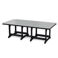 thumbnail image 2 of Wildridge Heritage 9-Piece 44"x94" Dining Set, Light Gray and Black - Outdoor Weather Resistant Recycled Plastic Furniture for Patio, 2 of 5