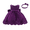 Dark Purple, variant on Baby Girls Formal Dress Lace Bowknot Baptism Embroidery Princess Birthday Wedding Flower Tutu Gown with Headwear 9-12 Months Dark Purple
