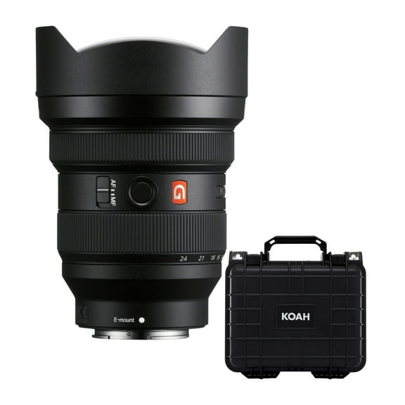 Sony FE 12-24mm f/2.8 G Master Full-Frame Ultra-Wide Zoom Lens (Black) Bundle with Weatherproof Hard Case (2 items)
