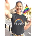 thumbnail image 5 of VILOVE Rainbow Graphic Tees Women Be You Pride Shirts Short Sleeve Tops LGBT Equality T Shirts, 5 of 7