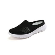 Harsuny Women Mules Shoes Fashion Sneakers Comfortable Slip-On Backless Holiday Summer Shoes