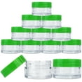 thumbnail image 4 of Beauticom 36 Pieces High Quality 20G/20ML Clear Round Acrylic Cosmetic Product Sample Travel Jars with Flat Top Lids (Green), 4 of 5