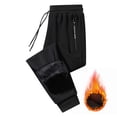 thumbnail image 2 of felwors Women's Sweatpants Winter Fleece Lined Thermal Jogger Pants Drawstring with Zipper Pockets Lightweight Athletic Pants Black, XXL, 2 of 6