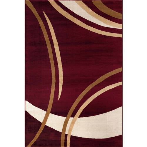 World Rug Gallery Contemporary Modern Wavy Circles Area Rug