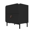 thumbnail image 3 of Mesa Auxiliar de Noche Moderna con 2 Cajones negro, 3 of 5