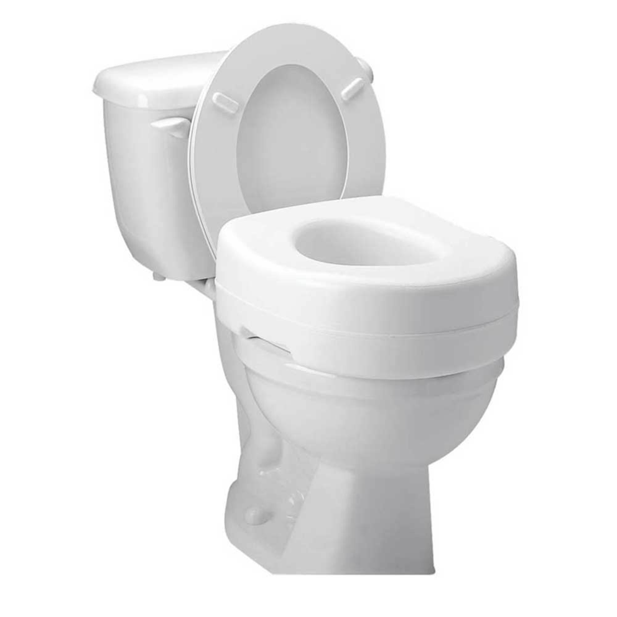 Carex Quick Lock Raised Toilet Seat Riser Adds 4 " Of Height Up To 300 Lbs New 