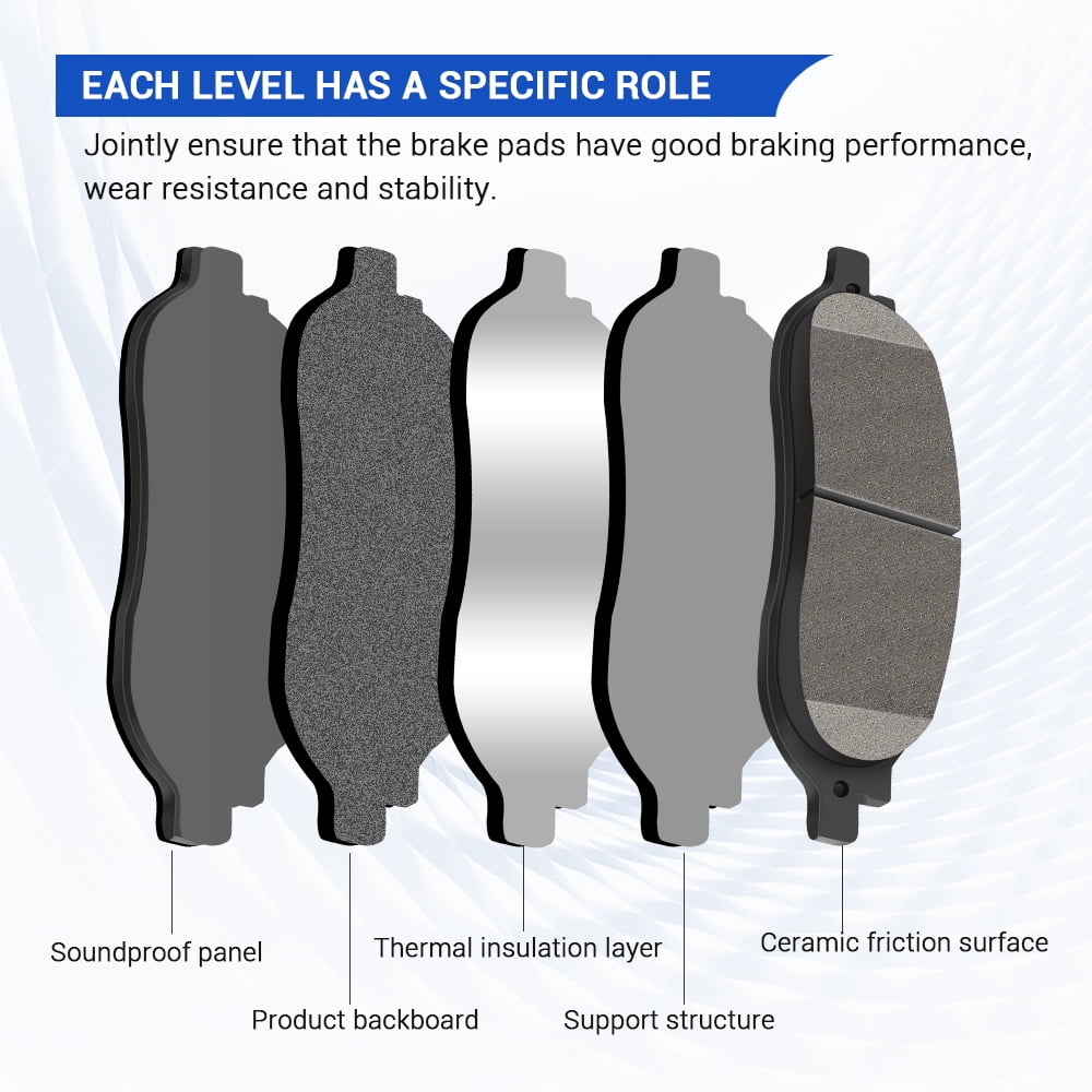ACB ZONE 4PCS Rear Ceramic Brake Pads for Dodge Durango Ram 1500 5 Lug