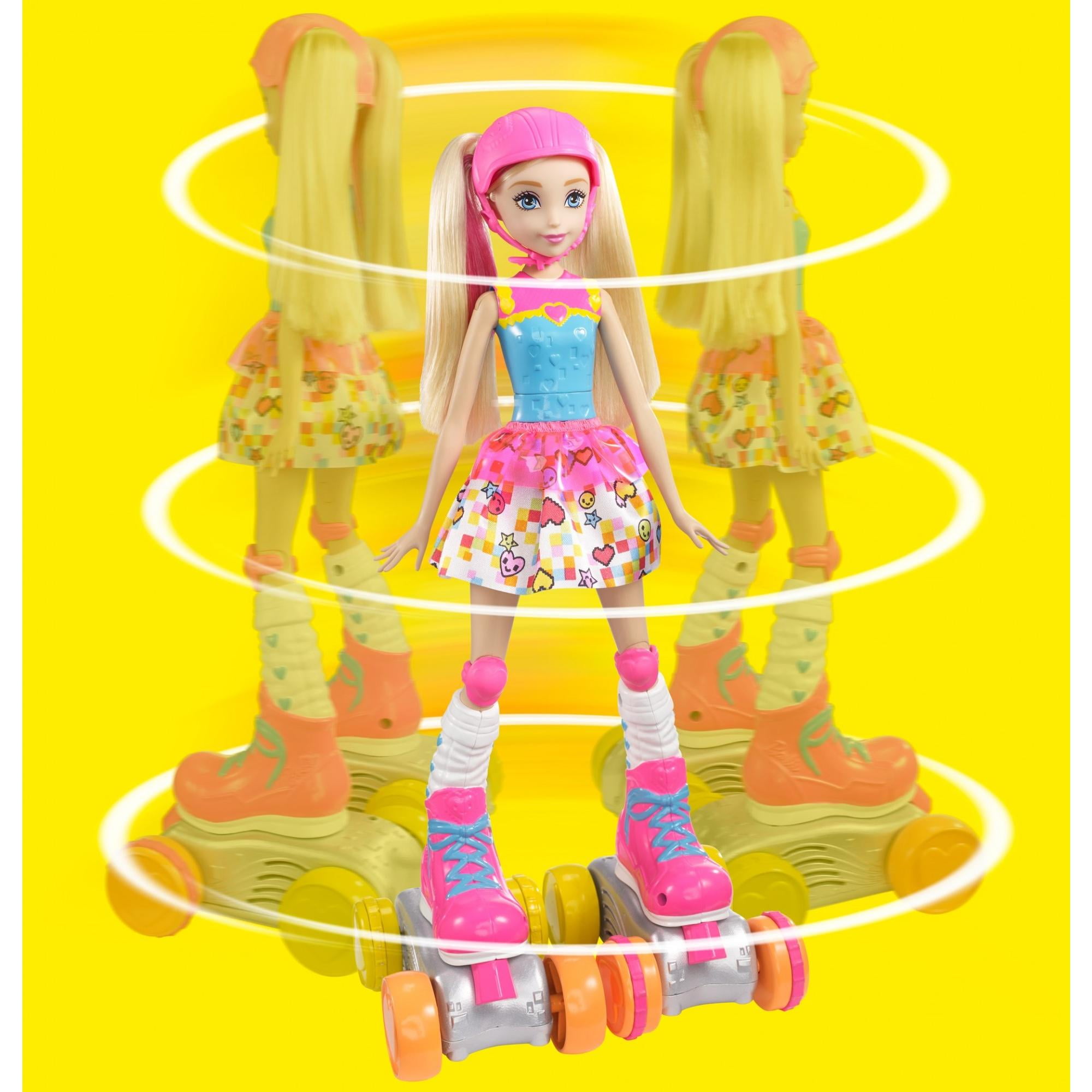 Barbie Video Game Hero Remote Control Roller Skating Doll Walmart