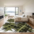 thumbnail image 3 of ODIKA 3'x5' Machine Washable Non-Slip Area Rug, Abstract Olive Green High Traffic Rug, Green, 1284501, 3 of 7