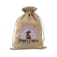 thumbnail image 2 of QTOCIO Easter Decorations, Easter Gift Bag Bunny Eggs Elementss Children's Easter Linen Drawstring Candy Bag, 2 of 6