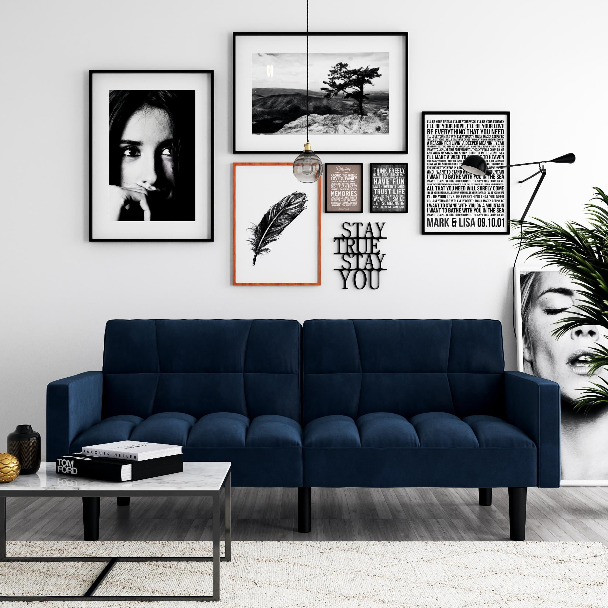 Dhp Harper Sofa Bed Gray Walmart Com