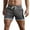 Dark Grey, variant on Men's Rainbow Drawstring Shorts - Lightweight Polyester, Pocket Design, Loose Fit for Beach/Sport, All-Season Wear