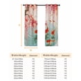 thumbnail image 6 of Cherry Blossoms Blackout Curtains for Bedroom/Living Room, Farmhouse Rustic Goldfish Burlap Thermal Insulated Kitchen Drapes with Grommets, Light Blocking Window Treatment, 2 Panels 52" x 90", 6 of 7