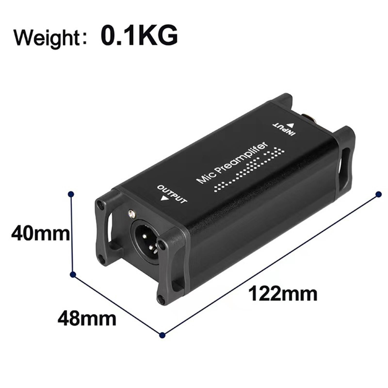 GUYUTING Classic Black Microphone Preamplifier for Boosting Quiet Instrument Sources Preamplifier