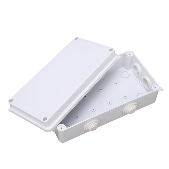 Junction Box, 200x100x70mm Electrical Enclosure Weatherproof Sturdy With Rubber Plug For Residential Wiring