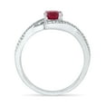 thumbnail image 3 of 1./20 CTTW STERLING SILVER LAB CREATED RUBY FASHION RING, 3 of 5