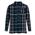 thumbnail image 4 of biudgviw Mens Button Down Shirts Long Sleeve Soft Plaid Shirt Fashion Casual Loose Lapel Lightweight Top with Pocket, 4 of 6