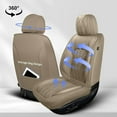 thumbnail image 3 of JIAMAOXIN Car 5-Seat Covers Front & Rear Full Set Faux Leather Universal SUV Sedan Seat Cushion Protector Waterproof, 3 of 5