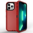 thumbnail image 2 of For Apple iPhone 15 Pro 6.1 inch Heavy Duty Armor Shockproof Protective Hybrid Case Cover With Clip Red/Black, 2 of 3
