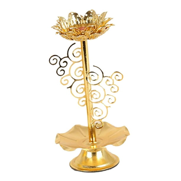 Porta lámparas de ghee con flor de loto, porta velas, porta velas budista tibetano, 116cm
