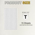 thumbnail image 2 of Uxcell Alphabet Stickers Small Letter Self-Adhesive Labels Round Paper Letters Signs for Scrapbooking Organizing DIY Projects Letter T, 2 of 7