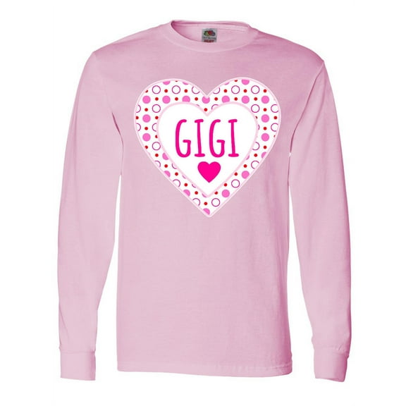Inktastic Gigi Pink Valentine Hearts Long Sleeve T-Shirt