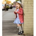 thumbnail image 3 of Jefferies Socks Girls Socks, 2 Pack Knee-High Pom Pom Bow Rib Cotton, Sizes S-L, 3 of 4