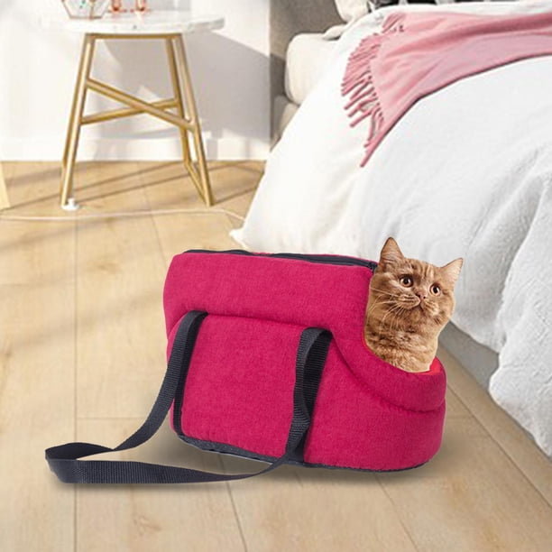 Portador de mascotas portátil Yinane Bolsa de transporte transpirable Rojo 45x22x20cm