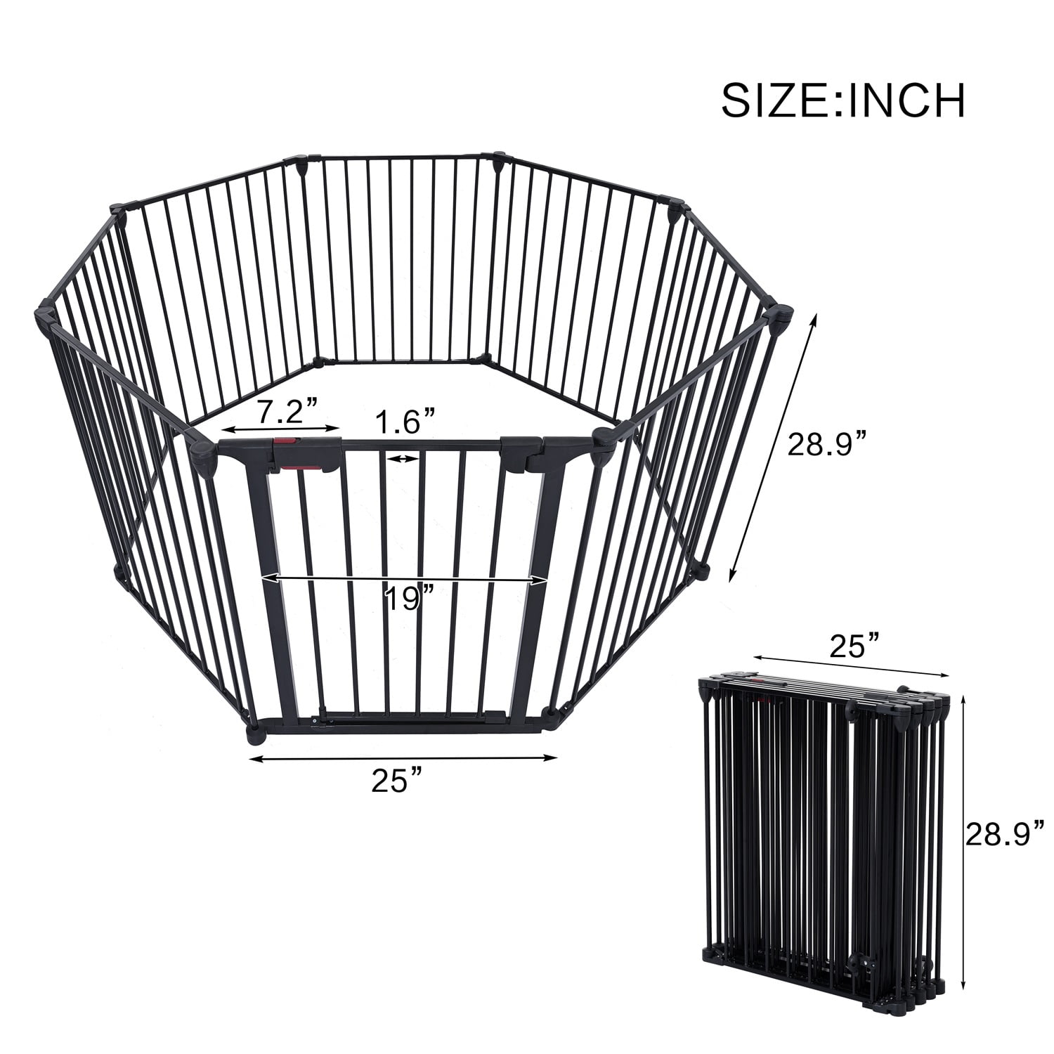Pefilos 8 Panel Play Yard Dog Playpen for Multiple Sizes of Dog, Designed for Camping, Dog Fences Indoor, Black Pefilos 8 Panel Play Yard Dog Playpen for Multiple Sizes of Dog, Designed for Camping, Dog Fences Indoor, Black
