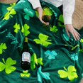 thumbnail image 5 of St Patricks Day Throw Blanket 50” X 60”, Clovers and Shamrocks Design Super Soft Flannel Fleece Blanket, Green Gnome Leaf Saints Blanket Decorations for Bed Couch Living Room Sofa (Shamrock), 5 of 6