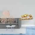 thumbnail image 2 of Decoración de pared creativa de madera con hojas de palma, arte tropical de la con figura moderna de toro, escultura de ganado Feng Shui (oso,, 2 of 8