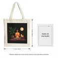 thumbnail image 3 of Serene Tote Bag - Canvas Multifunctional Reusable Shopping Bag with Peaceful Design Perfect for Travel & Parties, 3 of 4