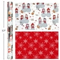 thumbnail image 2 of HOMERAL Christmas Wrapping Paper Roll - White Gift Wrap with Fox, Snowman and Snowflake - Perfect for Christmas - 17 Inch X 33 Feet, 2 of 8