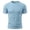 Light Blue, variant on Breeze Shirts for Men, Mens T Shirt Casual Crewneck Stretch Short Sleeve Knit Tees Solid Color Ice Silk Black 2XL