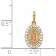 thumbnail image 4 of 14K Two-Tone Our Lady Of Guadalupe Cz Pendant (17.4 X 8.6) Made In Vietnam -Jewelry By Sweet Pea, 4 of 8