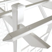 Pearington Square Lattice Garden Arbor, White PVC