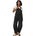 thumbnail image 3 of Datmelove Denim Overalls for Women Barrel Wide Leg Bib Baggy Jeans Adjustable Denim Romper Stretch Jumpsuit Y2K Pants, 3 of 4