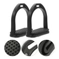 thumbnail image 3 of LEXSOMEO 1 Pair Horse Stirrups for Saddle Western with Tack Overshoe Design Overshoe Safety Horse Stirrup Anti-Slip Foot Mat Black, 3 of 5