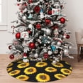 thumbnail image 5 of Lsque Sunflower (2) Print Christmas Tree Skirt, Tree Skirt with Ties or Velcro, Perfect for Holiday Decorations, Halloween, and New Year-48", 5 of 7