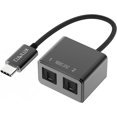 thumbnail image 1 of - Adaptador USB C a doble SPDIF [192 kHz/24 bits DAC] para MacBook Mac iMac, portátil, coutadora, PC, tipo C a doble divisor de audio óptico TOSLINK, 1 of 5