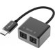 thumbnail image 1 of - Adaptador USB C a doble SPDIF [192 kHz/24 bits DAC] para MacBook Mac iMac, portátil, coutadora, PC, tipo C a doble divisor de audio óptico TOSLINK, 1 of 5