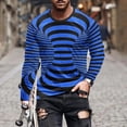 thumbnail image 1 of Blusas y camisas de manga larga con cuello redondo para hombre, blusa informal de manga larga con cuello redondo y estampado., 1 of 5