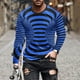 thumbnail image 1 of Blusas y camisas de manga larga con cuello redondo para hombre, blusa informal de manga larga con cuello redondo y estampado., 1 of 5