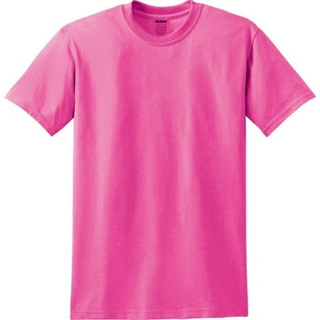 Gildan Adult Cotton Short Sleeve Pink Crew T-Shirt, 1-Pack, Medium