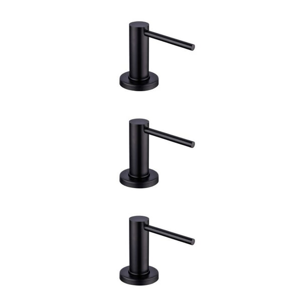 Dispensador de jabón líquido Naiovety de Acero inoxidable para fregadero negro Type1 NO1