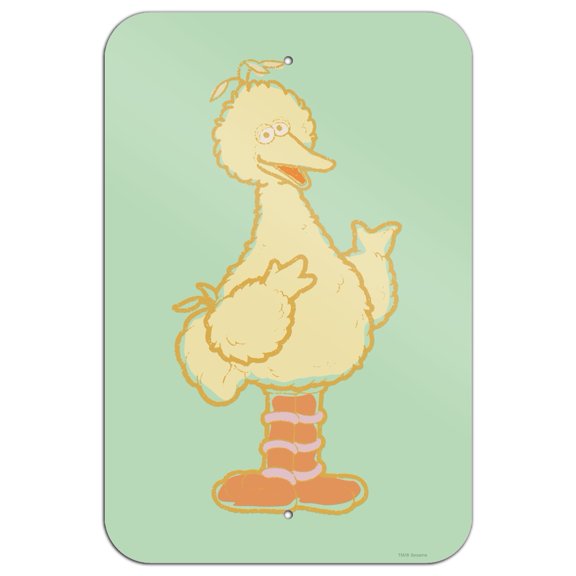 Sesame Street Big Bird Distressed Home Business Office Sign